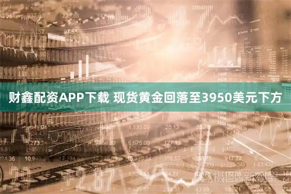 财鑫配资APP下载 现货黄金回落至3950美元下方