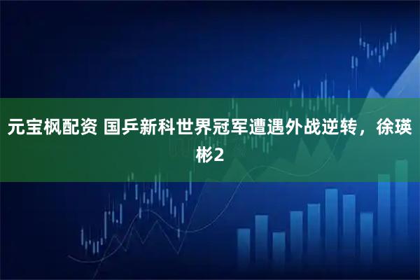 元宝枫配资 国乒新科世界冠军遭遇外战逆转，徐瑛彬2