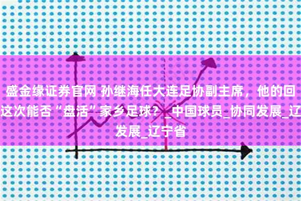 盛金缘证券官网 孙继海任大连足协副主席，他的回归，这次能否“盘活”家乡足球？_中国球员_协同发展_辽宁省